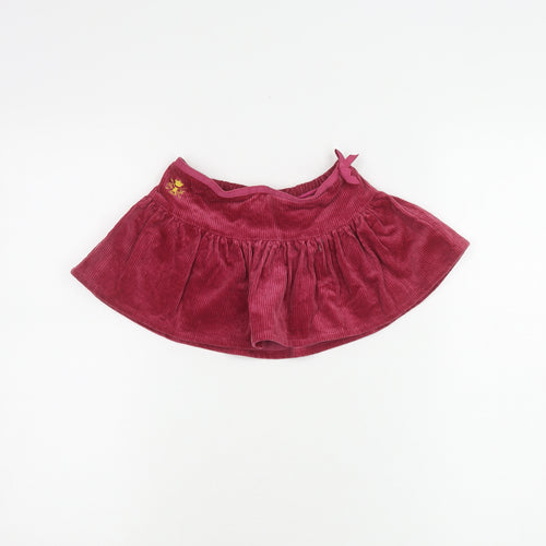Ralph Lauren Girls Red Corduroy Flare Skirt 2 Years