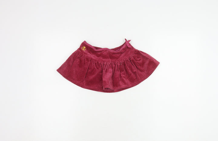 Ralph Lauren Girls Red Corduroy Flare Skirt 2 Years