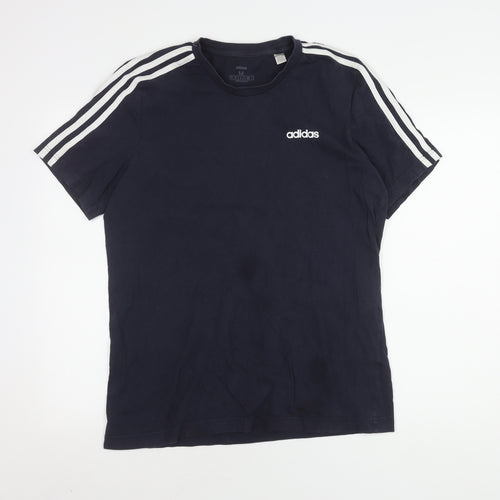 Adidas Men's Blue Medium Crew Neck T-Shirt