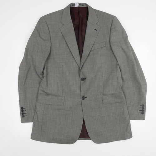 Chester by Chester Barrie Men's Grey Wool Blazer 40L