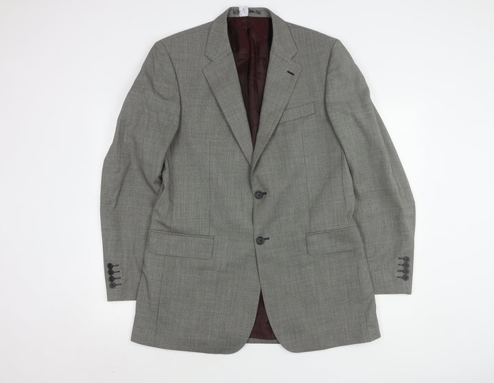 Chester by Chester Barrie Men's Grey Wool Blazer 40L