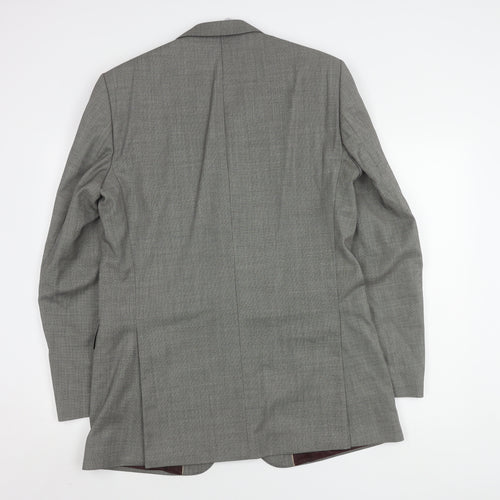 Chester by Chester Barrie Men's Grey Wool Blazer 40L