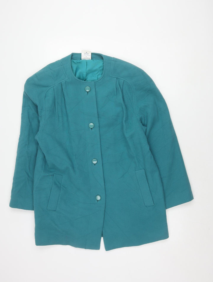 Eastex Women's Green Buttoned Wool Jacket Size 12