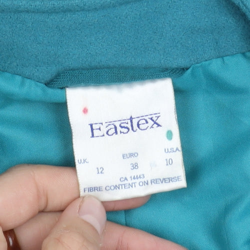 Eastex Women's Green Buttoned Wool Jacket Size 12
