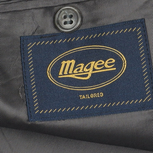 Magee Men's Grey Striped Blazer, Size 44S