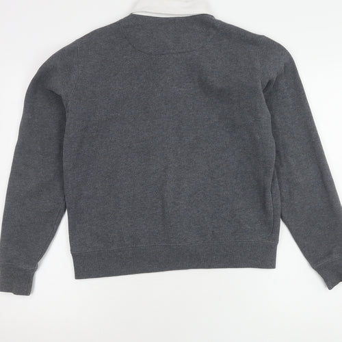 Superdry Women's Grey Collared Jumper Size 10