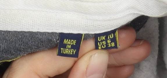 Superdry Women's Grey Collared Jumper Size 10