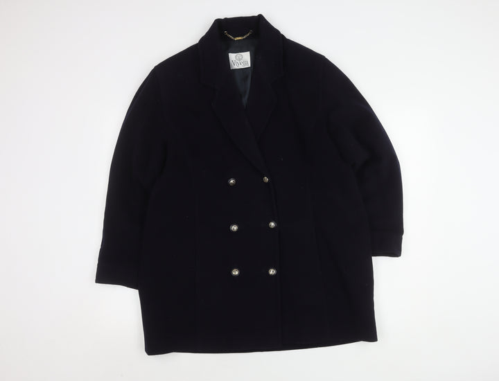 Viyella Women's Black Wool Blend Petite Coat