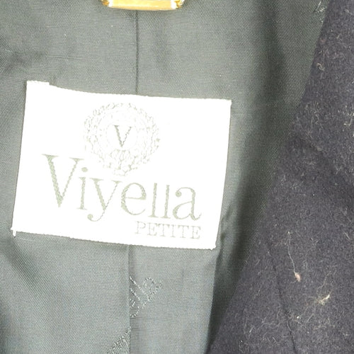 Viyella Women's Black Wool Blend Petite Coat