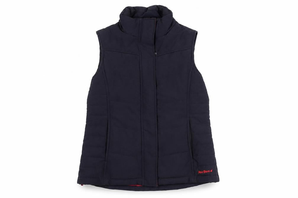 Front view of Peter Storm Women's Blue Puffer Waistcoat, size 12