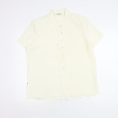 Eastex Women's Ivory Button-Up Shirt, Size 14 - Classic & Casual