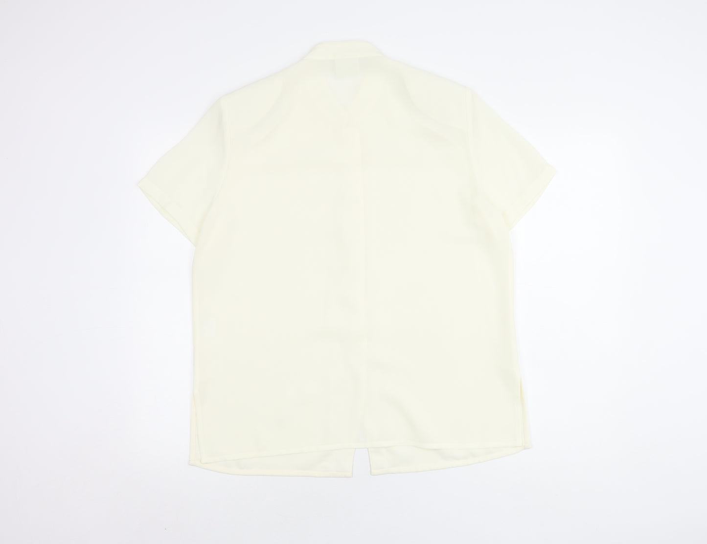 Eastex Women's Ivory Button-Up Shirt, Size 14 - Classic & Casual