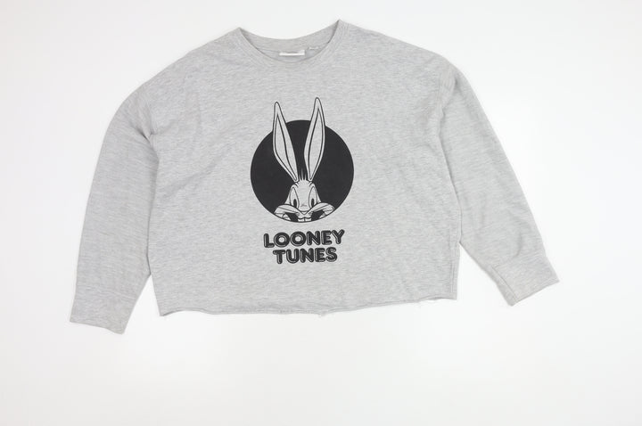 Looney Tunes Women's Grey Pullover Sweatshirt Size S
