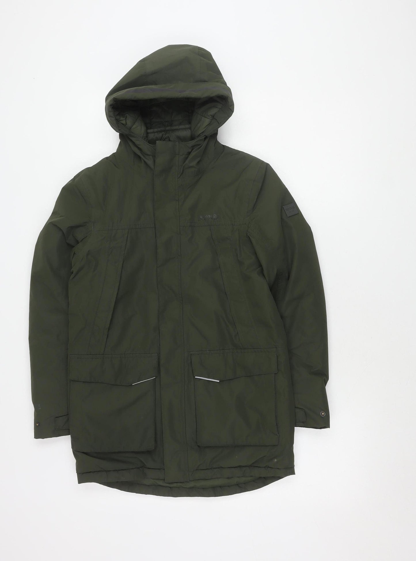 Regatta Boys' Green Parka Coat, Hooded, Size 11-12 Years