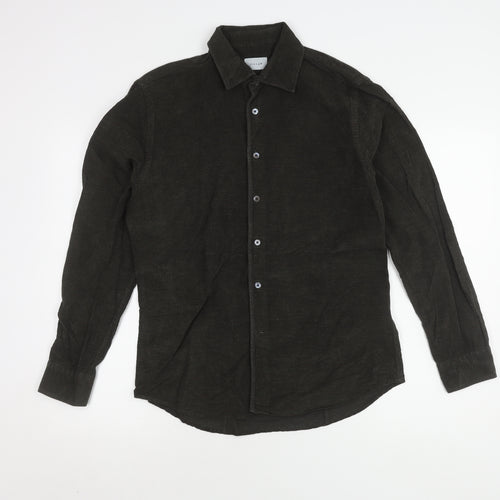 Jigsaw Men's Black Button-Up Shirt, Size S, Long Sleeve