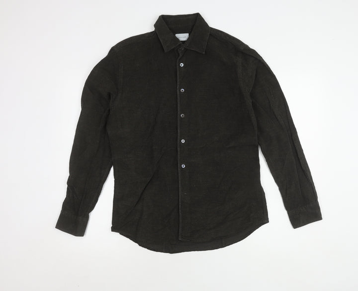 Jigsaw Men's Black Button-Up Shirt, Size S, Long Sleeve
