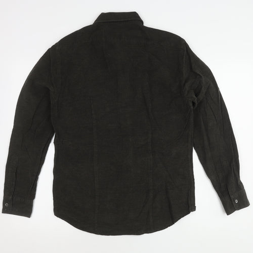 Jigsaw Men's Black Button-Up Shirt, Size S, Long Sleeve