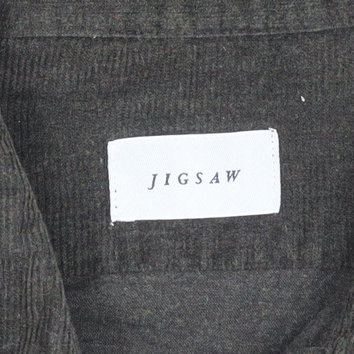 Jigsaw Men's Black Button-Up Shirt, Size S, Long Sleeve
