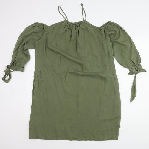 Superdry Women's Green Cold Shoulder Dress Size 16