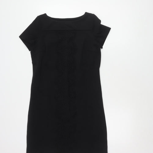 Boden Women's Black Short Sleeve Sheath Dress