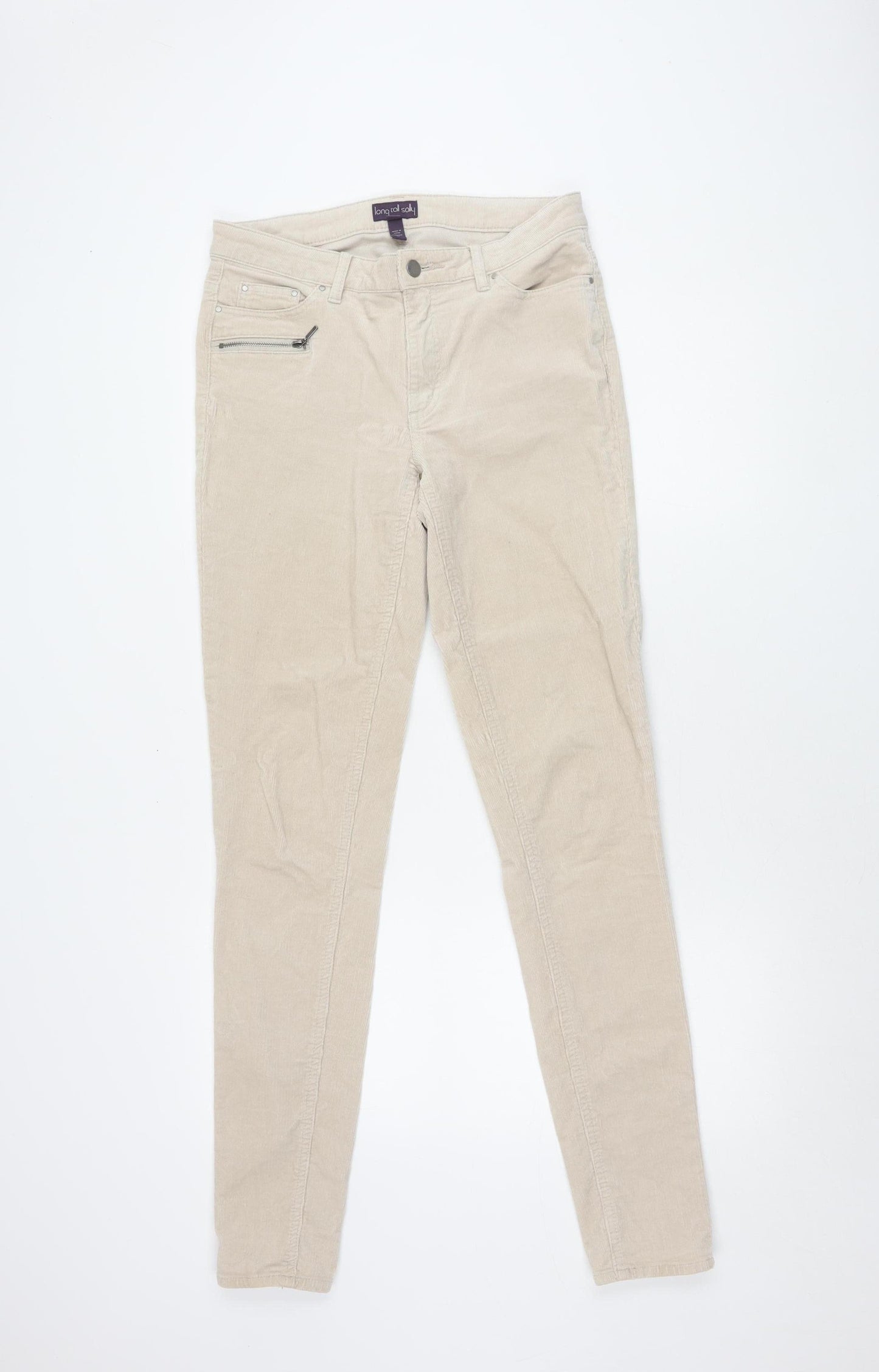 Long Tall Sally Women's Beige Straight Trousers Size 10