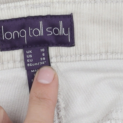 Long Tall Sally Women's Beige Straight Trousers Size 10