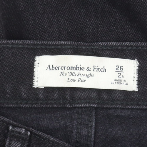 Abercrombie & Fitch Black Straight Low Rise Jeans Size 2