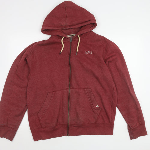 SoulCal & Co Men's Red Hooded Jacket XL Casual
