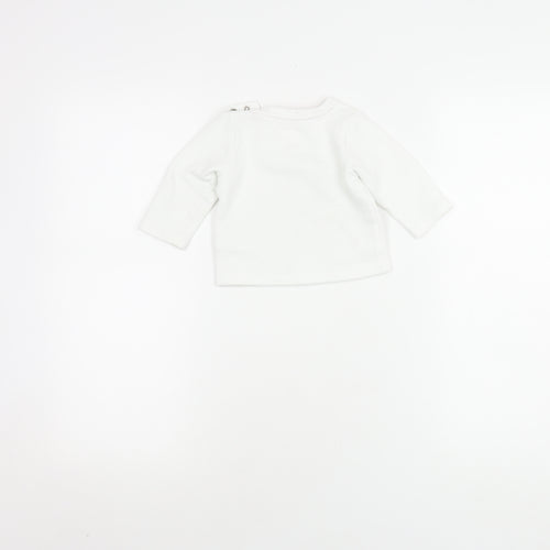 Mantaray Unisex Baby Jumper 3-6 Months White Cotton Pullover