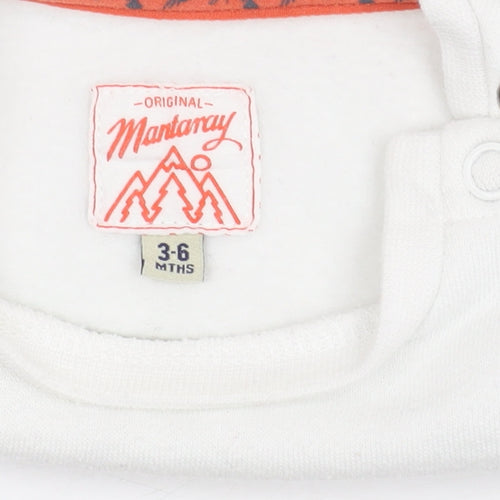 Mantaray Unisex Baby Jumper 3-6 Months White Cotton Pullover