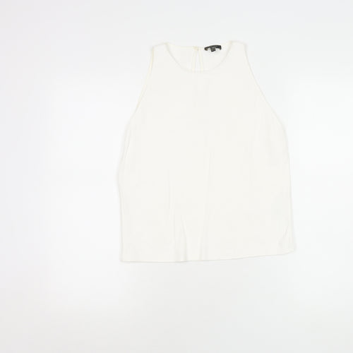 Massimo Dutti Women's White Sleeveless Blouse XS