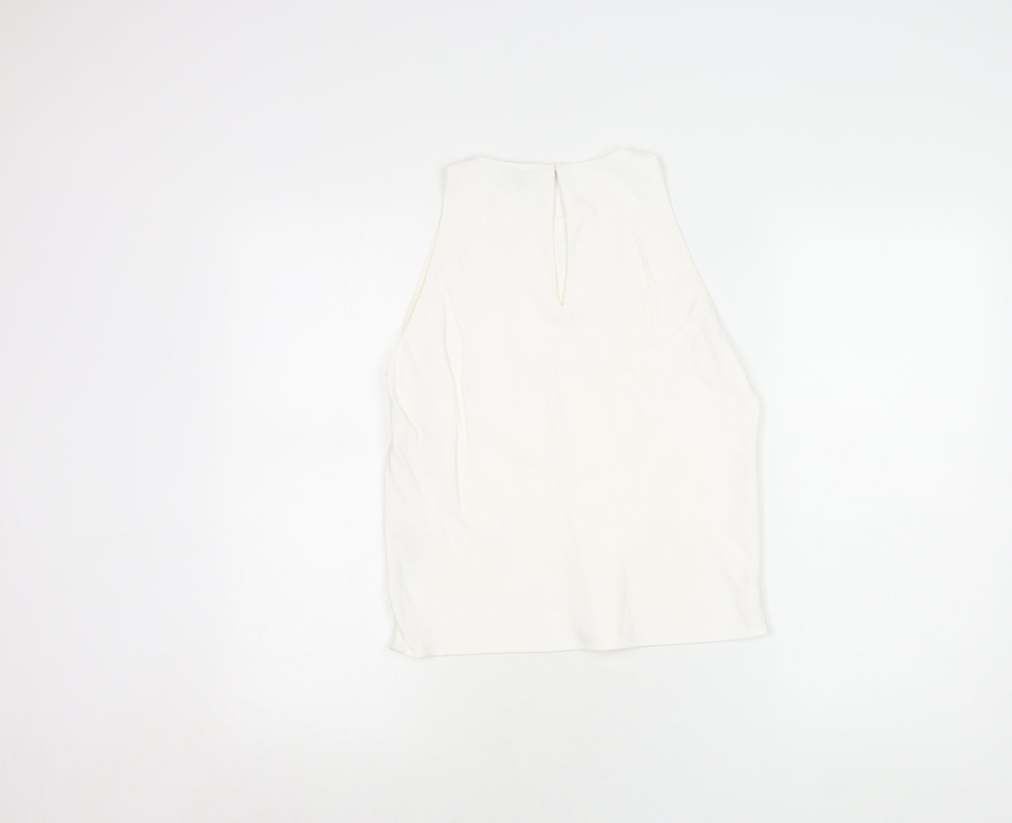 Massimo Dutti Women's White Sleeveless Blouse XS