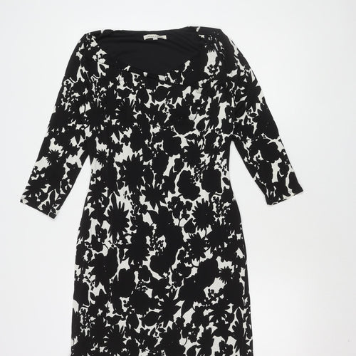 Laura Ashley Women's Black Floral Dress, Size 10, Casual