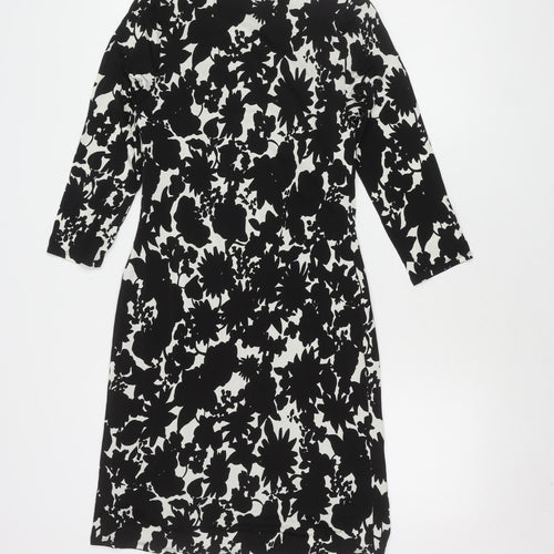 Laura Ashley Women's Black Floral Dress, Size 10, Casual