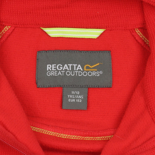 Regatta Girls Red Fleece Mid Jacket 11-12 Yrs