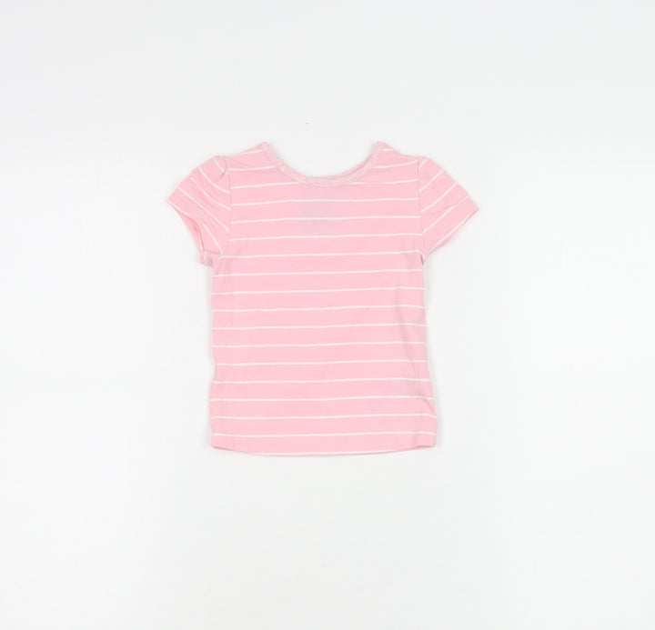 Mantaray Girls Pink Striped T-Shirt 12-18 Months