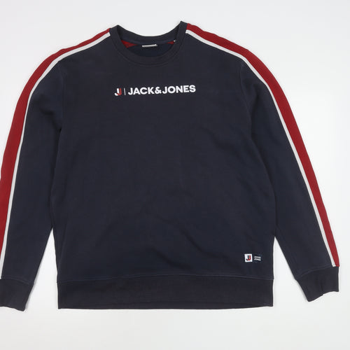 Jack & Jones Men's XL Blue Pullover Jumper