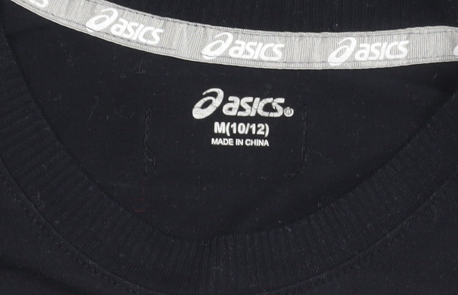 Asics Boys Black Long Sleeve Graphic T-Shirt M