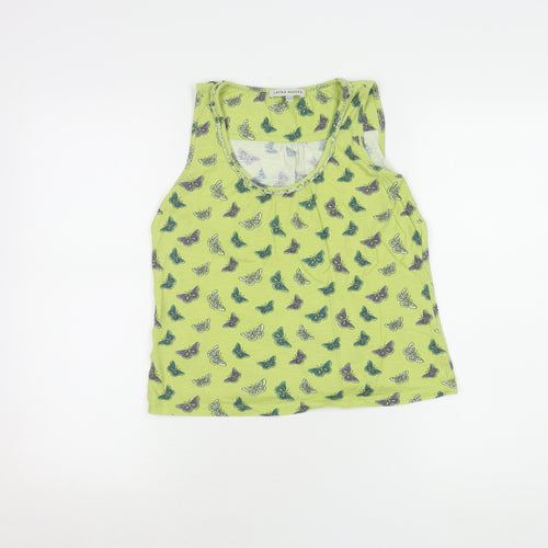 Laura Ashley Women's Green Butterfly Tank Top Size 10