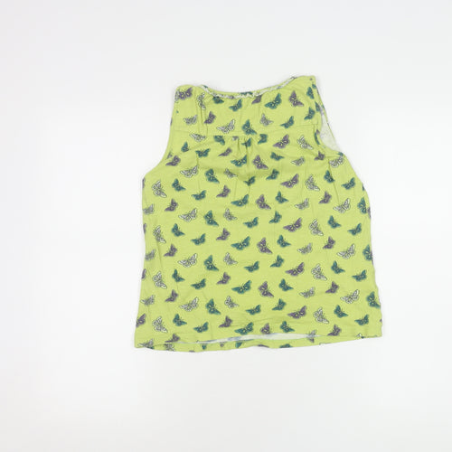 Laura Ashley Women's Green Butterfly Tank Top Size 10