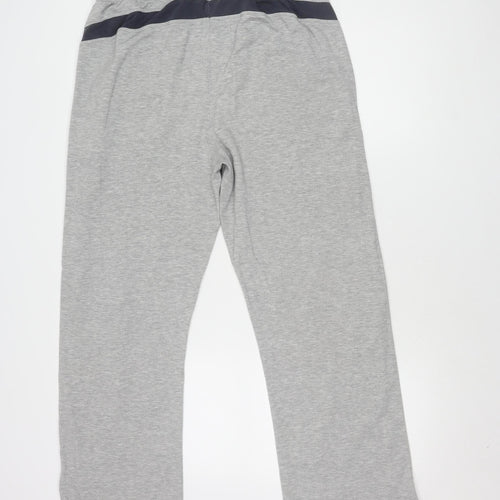 Champion Men's Grey Track Pants, L, Elastic Waist, Jersey