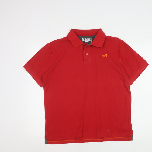 New Balance Men's Red Polo, Size S, Short Sleeve