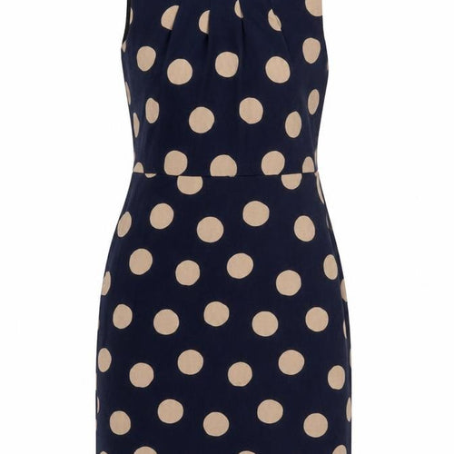 Laura Ashley Women's Blue Polka Dot Sheath Dress Size 10