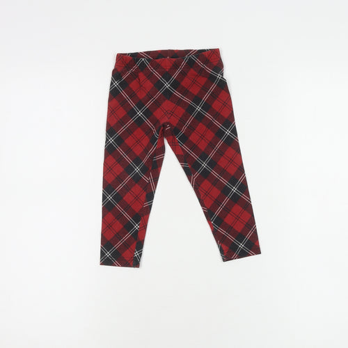 Ralph Lauren Red Plaid Baby Leggings 24 Months