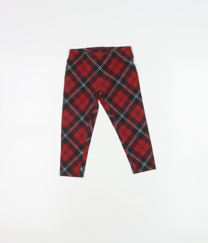 Ralph Lauren Red Plaid Baby Leggings 24 Months