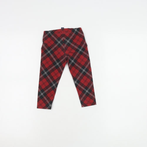 Ralph Lauren Red Plaid Baby Leggings 24 Months