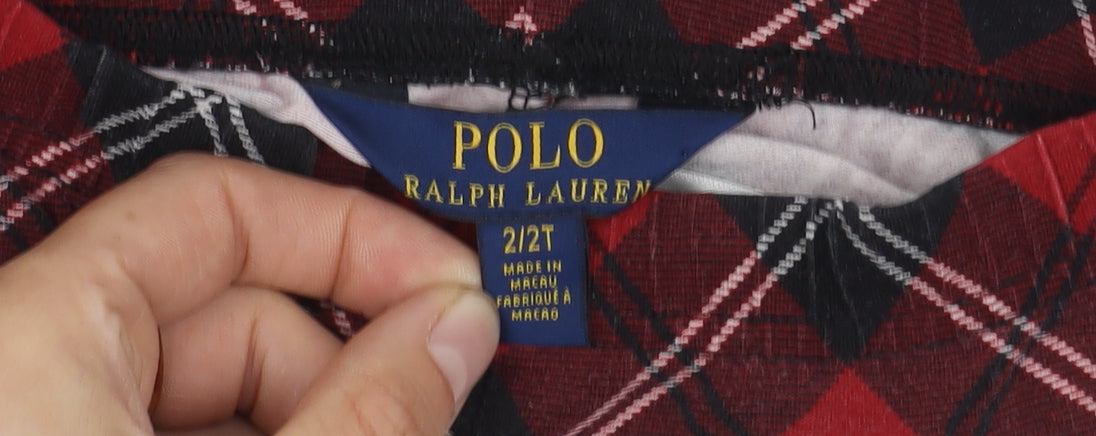 Ralph Lauren Red Plaid Baby Leggings 24 Months