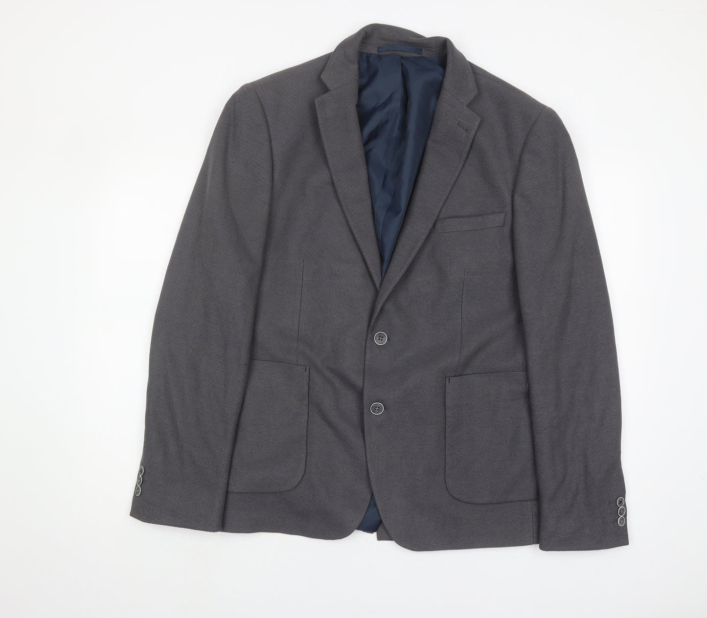 Burton Men's Grey Slim Fit Blazer, Size 44R, Formal