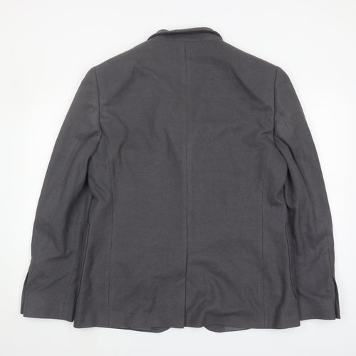 Burton Men's Grey Slim Fit Blazer, Size 44R, Formal