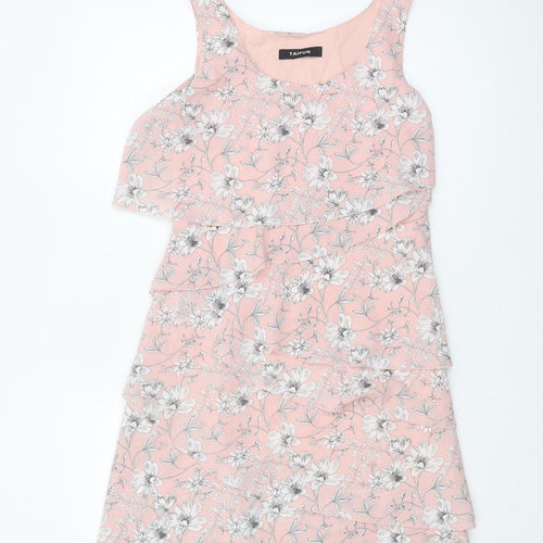 Taifun Women's Pink Floral Sleeveless Dress Size 6